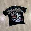 Summer High Quality Cotton French Terry Tshirt Unisex Unisex Classic Flash Diamond Letters Logo Tiger Duaa T Shirt Oversized Tee