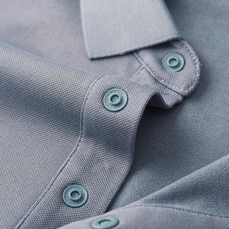 FIRS Men's Wool & Silk Blend Thickened Brushed Long Sleeve Polo Shirt