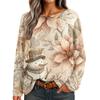 Womens  Fall Sweaters Long Sleeve Print Tops Pullover Sweaters Loose Dressy Casual Basic Clothes