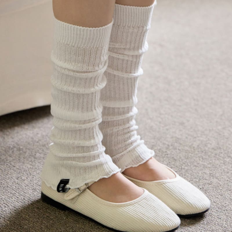 Biarritz Socks Henri Label Point Frill Warmer 3 Colors