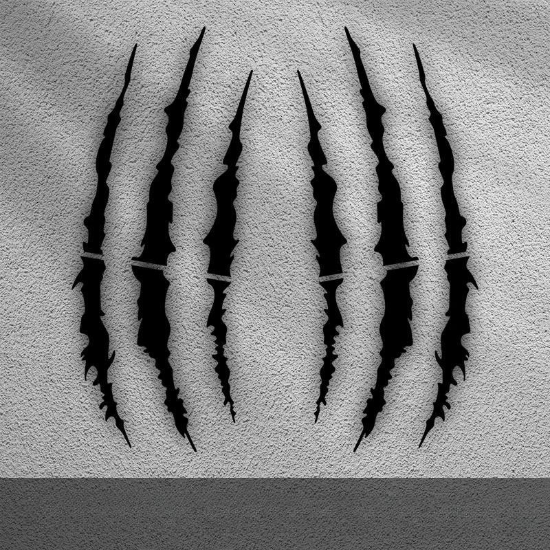 2 ADET Motosiklet Canavar Pençesi Çizik Etiketleri Kendin Yap Motokros Kaskı Vinil Çıkartmaları Aprilia KTM Kawasaki YAMAHA SUZUKI HONDA için