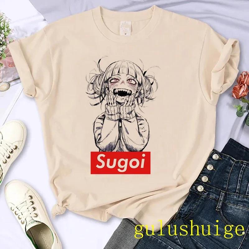 Japanese Anime My Hero Academia T Shirt Women Boku No Hero Academia Manga T-shirt Bakugou Himiko Toga Graphic Tees Tshirt