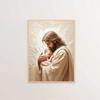 Jesus Christus Leinwand Postres Christliches Jesus Porträt Wandkunst Druck Poster Ich werde mit Christus gehen LDS Bibelvers Geschenk Poster