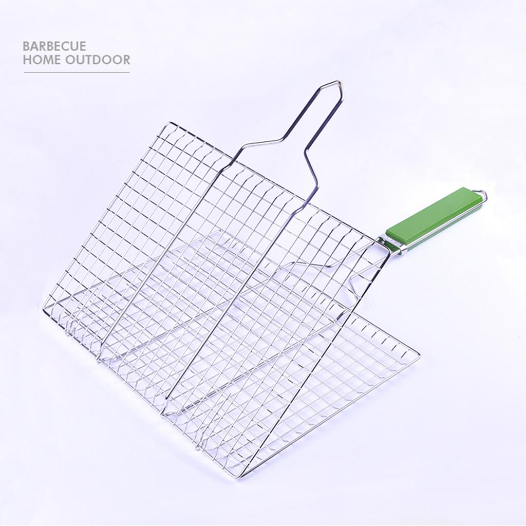 Grilling Basket Non-Stick Barbecue Basket Heavy Duty BBQ Tools Grill Basket for Meats Fish Vegetables Steak