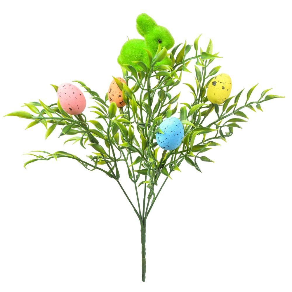 Creative Foam Eggs Tree Branch Colorful Simulation Painting Foam Egg DIY Artificial Easter Egg Bouquets Festival Party