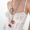Fashionable 81Cm Long Necklace Designed With Cats And Dog Charm Great For Casual Outings