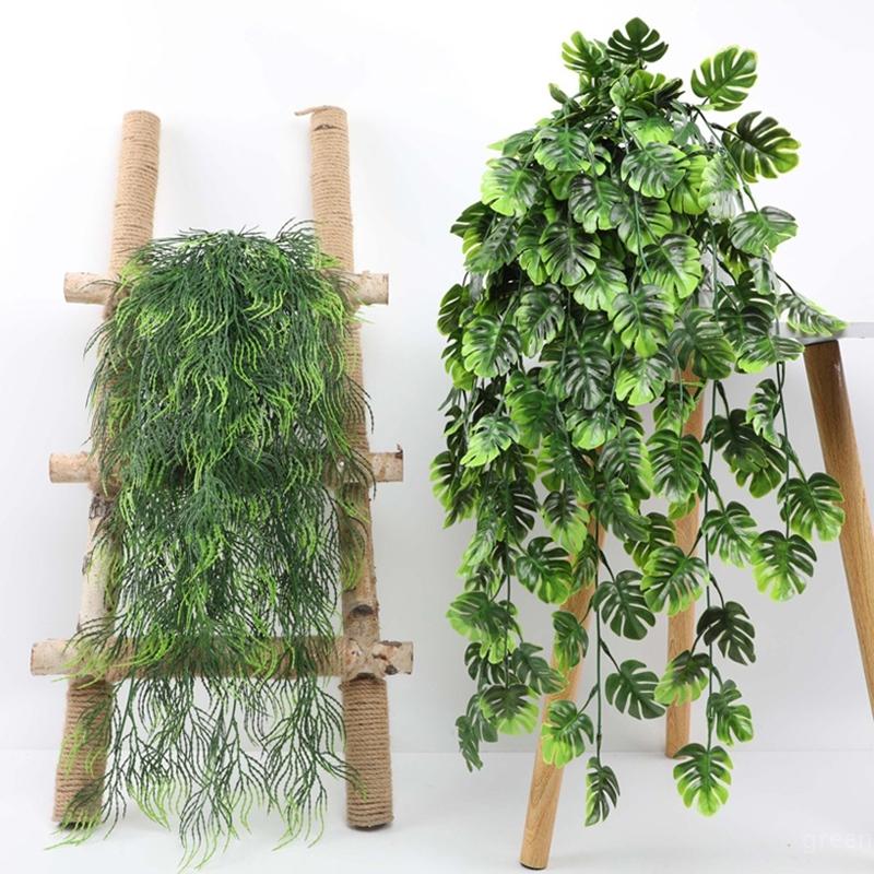Artificial Vine Plants Artificial Eucalyptus Ivy Fake Green Plants Home Wall-mounted Landscaping Leaves Garden Decoration