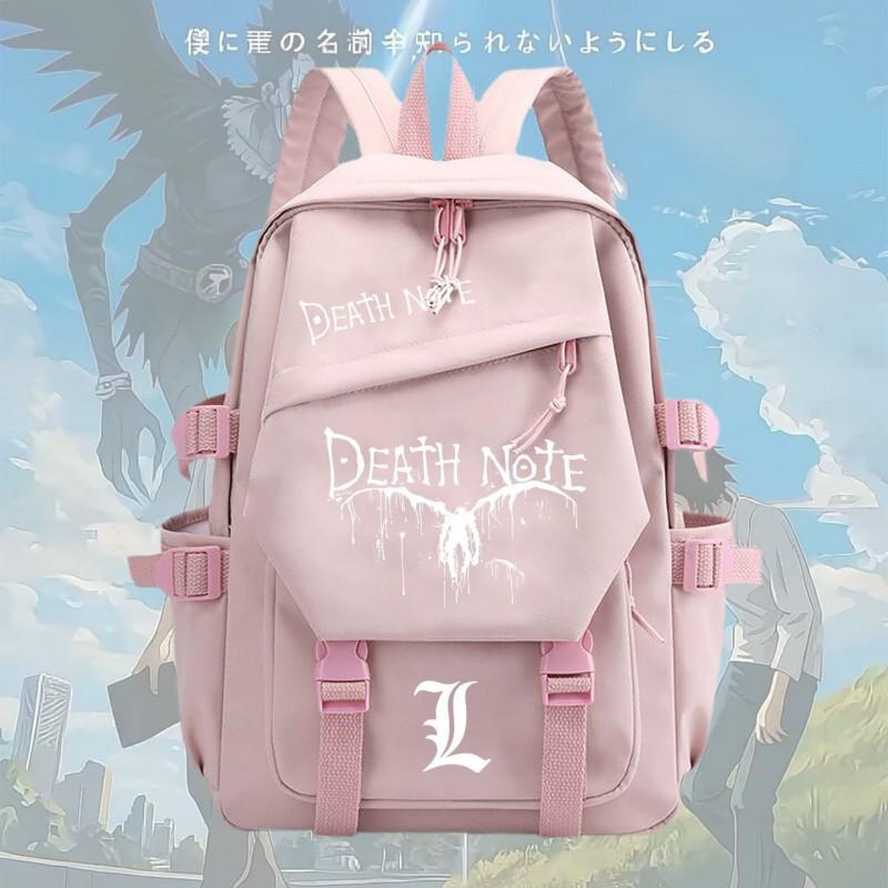 Anime Notebook L Light Yagami Cosplay School Backpack Teens Unisex Large Capacity Nylon Daily Use