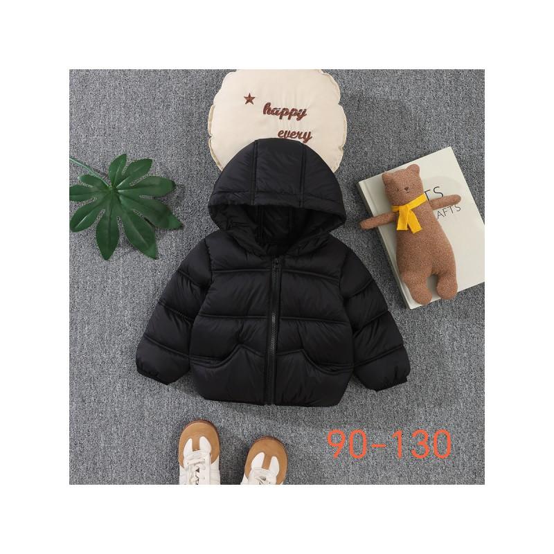 Kids Winter Puffer Jacket With Hood Soft Thick Cotton-Padded Coat Boys Girls 90-130cm