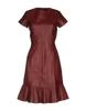 Genuine Soft Lambskin Handmade Leather Women's Burgundy Dress Handmade Stylish Casual