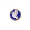 Retro Enamel and Dove-shaped Brooch - High-end Collar Decoration, Waist-hugging, Anti-slip Zipper Closure, Pin Fastener
