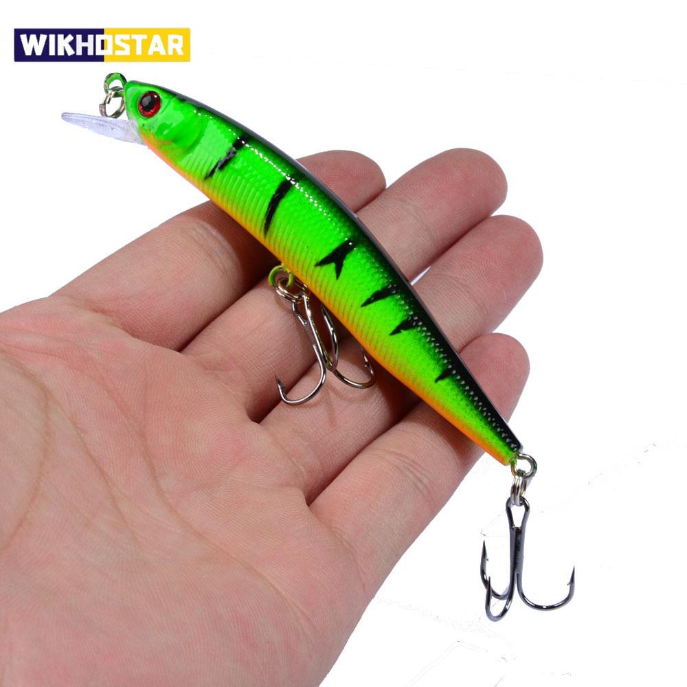 1PCS Minnow Fishing Lure 95mm 8g Floating Hard Bait Wobbler Jig Bait Crankbait Carp Striped Bass Pesca Fishing Tackle SwimBait