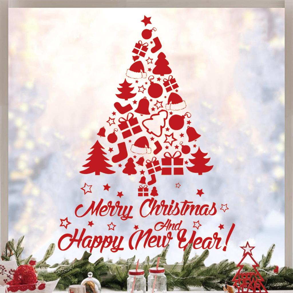 Christmas Decorations Holiday Party Decoration Window Stickers Pvc Static Stickers Window Decorations