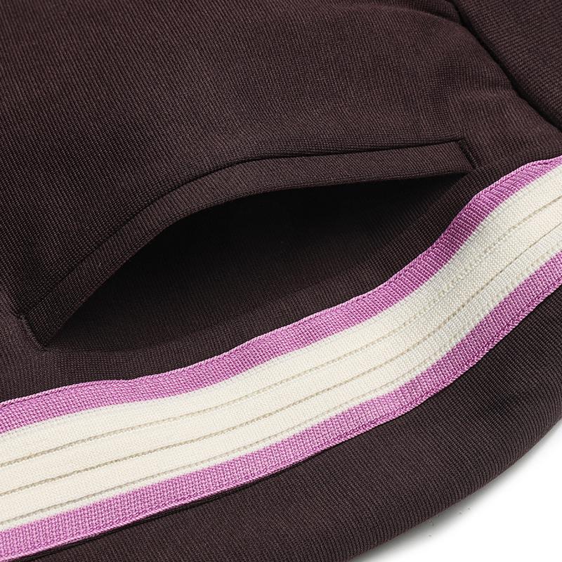 Fila Original Fashion Classic Retro Knitted Straight Leg Mid Rise Striped Casual Pants Women Bottoms F11W619607F-BN