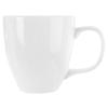 White Porcelain Mug for Drinking Coffee, Tea, Herbs, Beverages, Large 400 ml