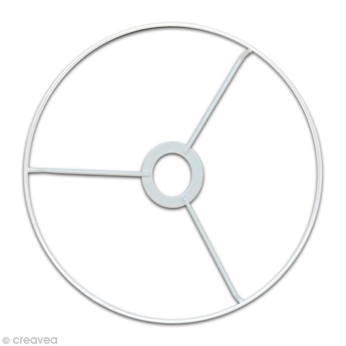Cercle à bague - L'UNIVERS DE PIWI - 20 cm - Rilsan - Blanc - Luminaire personnalisable