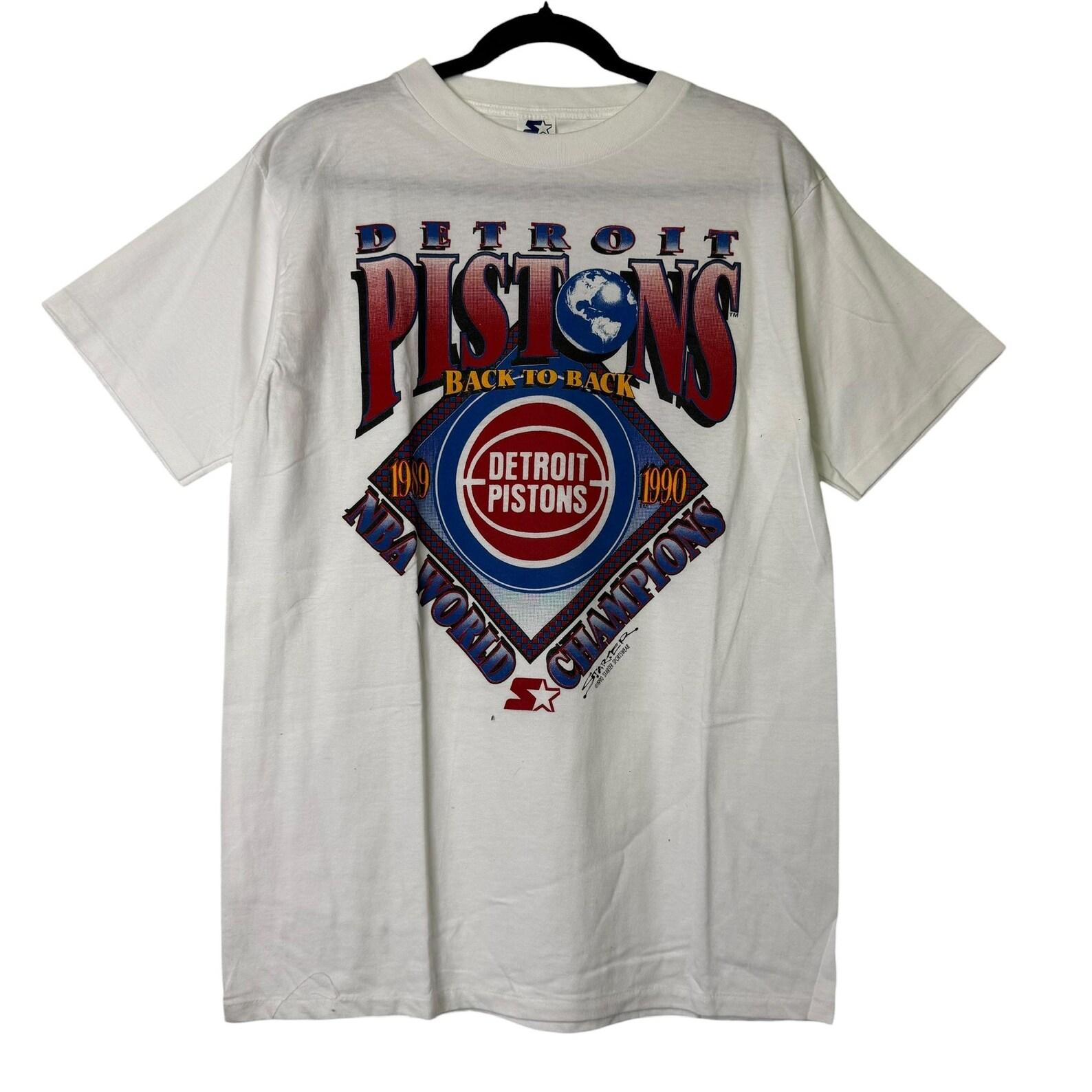 1990 Detroit Pistons Starter Championship T shirt Sz L (B1618) L