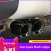 Khan Quad Square Stainless Steel Exhaust Cover for Land Rover Defender 110/90 Modification