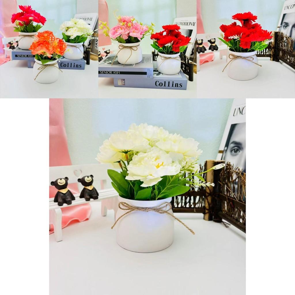 Simulated Peony Flower Bouquet With Realistic Design For Home And Event Decor