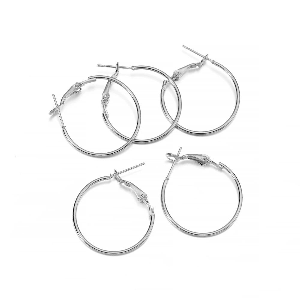 10pcs/lot Gold Color Round Alloy Earring Hoop Hooks For Jewelry Making Findings Diy Earrings Accessories Supplies Wholesale