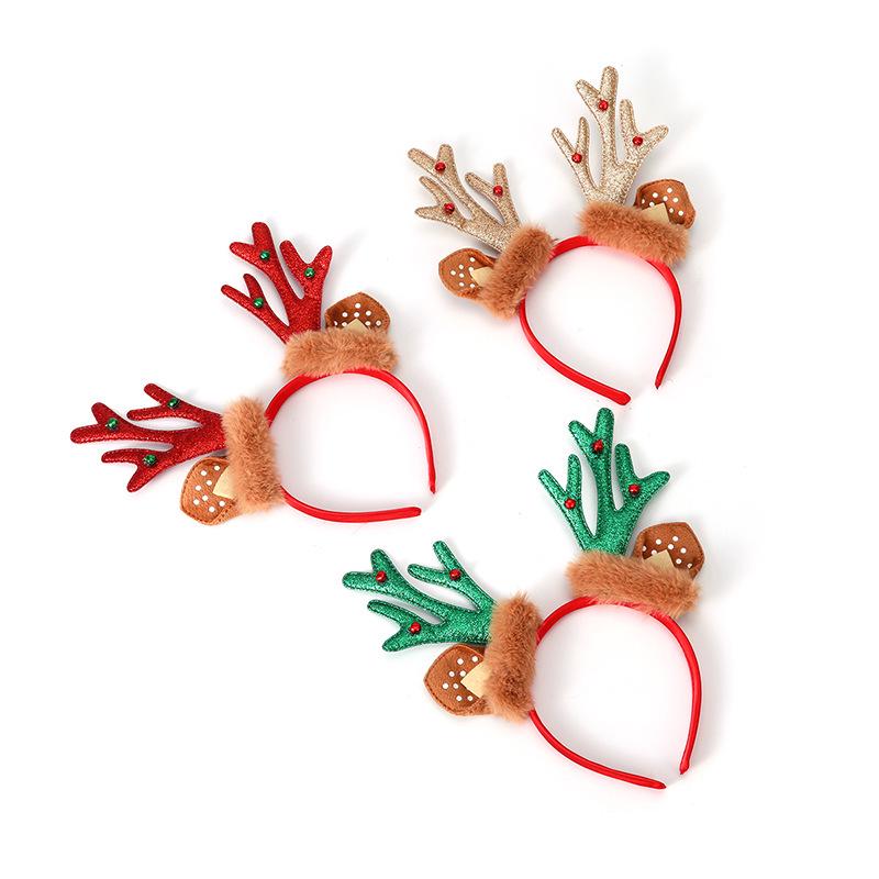 Christmas Antlers Bells Headband for Kids - Party & Gift Decoration Supplies