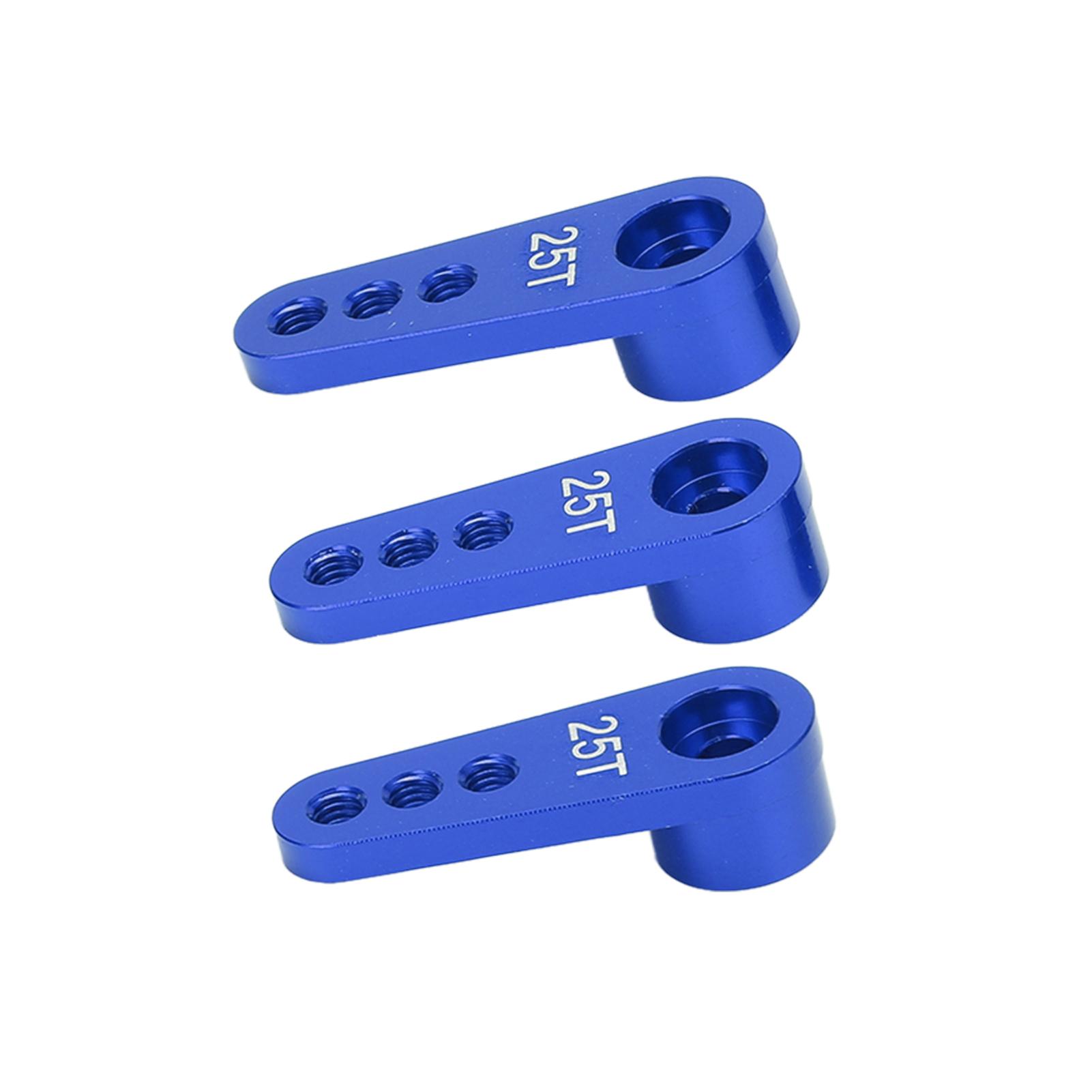 

3pcs RC Aluminum 25T Servo Horns Metal Steering Arm for 18 110 RC Car Upgrade PartsBlue