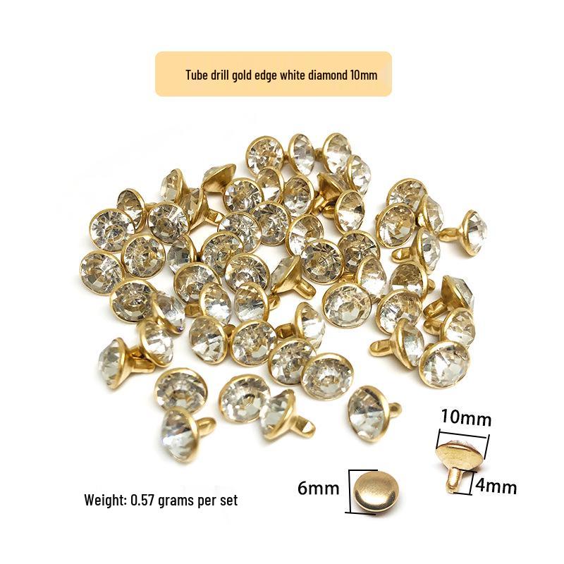 Spot Sale: Multi-Faceted Rivet with Rhinestones for Clothing, Bags, and Accessories - Pointed Bottom Glass Crystal Decor
