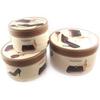 Les Trésors De Lily [J7522] - Set of 3 Beige Brown 'Belle Epoque' Wooden Trunks