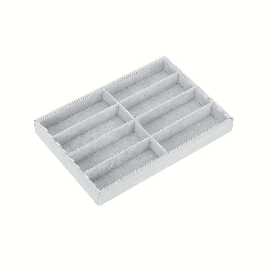 

Red Hunter 8 Grid Velvet Eyeglass Organizer Tray with Soft Lining Storage Display Box for Home Office серый