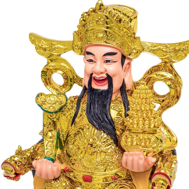 Estatua de Cerámica del Dios de la Riqueza y del Dios Marcial Guan Gong para Decoración del Hogar y la Oficina