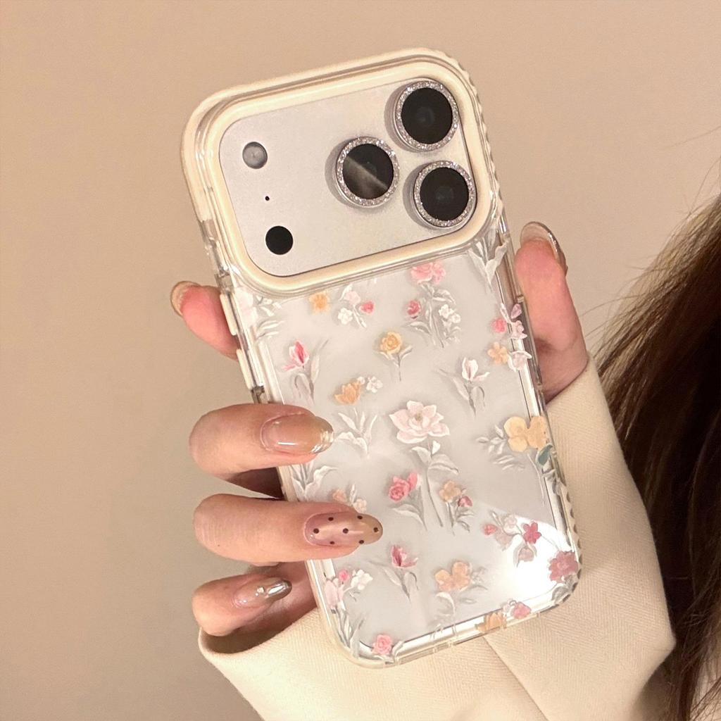 Oil Painting Floral Design Phone Case for iPhone 16, iPhone 17, iPhone 17 Pro Max