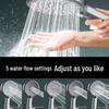 Five-Speed Adjustable Handheld Pressurized Shower Head Set