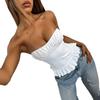 European and American Cross-Border Foreign Trade Women's Clothing Spring and Summer Amazon Independent Site Y2K Hot Girl Tube Top Ruffled Women's Top