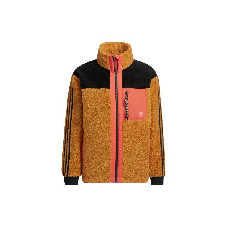 Adidas Neo Color Block Full Zip Track Jacket Unisex Black Orange HN4769 L