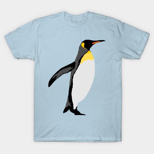 Men Black Print T-shirt King Penguin No-Cut Transfer Paper Print Cotton Tshirt S