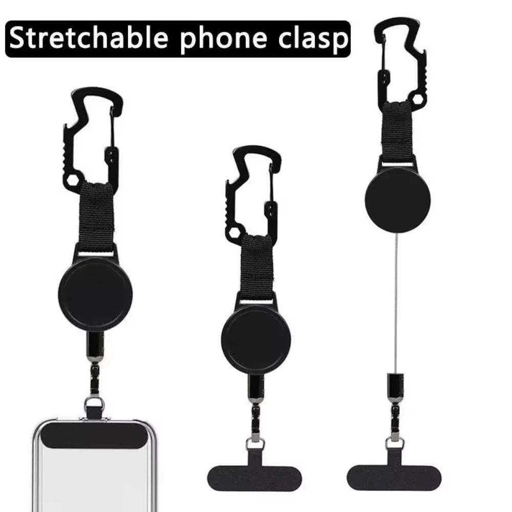 Safety Tether Cellphone Lanyard Steel Cable Retractable Phone Lanyard  Travel Hiking