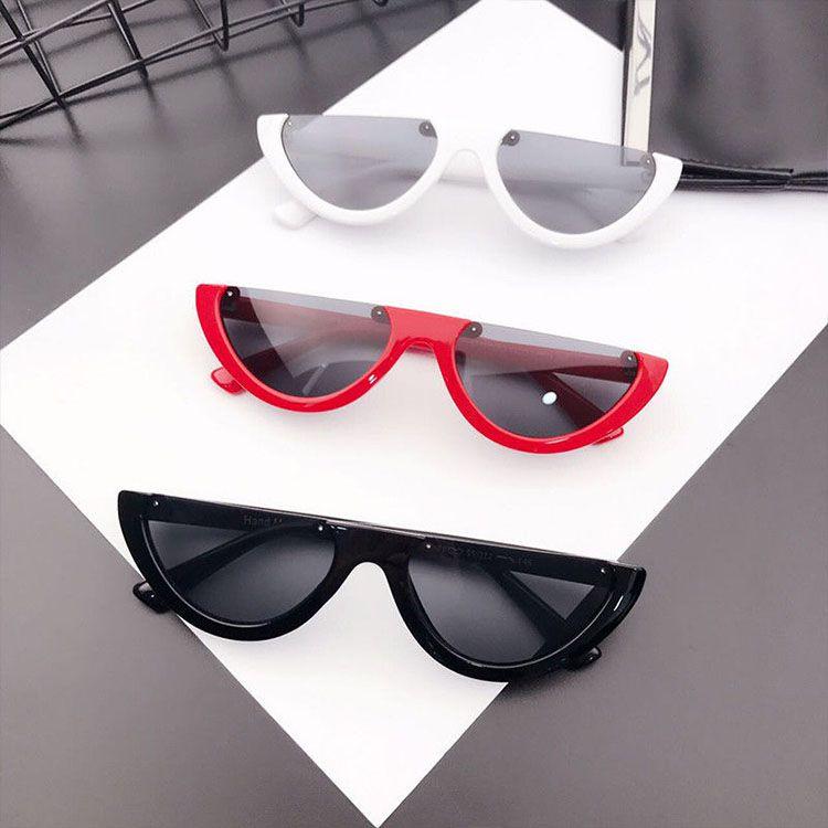 Fashion Semiframe Sunglasses With Uv Protection For Outdoor Activities And Stylish Wear