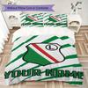 Özel İsimli Legia Warszawa Desenli Nevresim Takımı Yorgan Örtüsü Yastık Kılıfı Ev Dekorasyonu Doğum Günü Hediyesi (1*yorgan kılıfı+2*yastık kılıfı (içsiz))