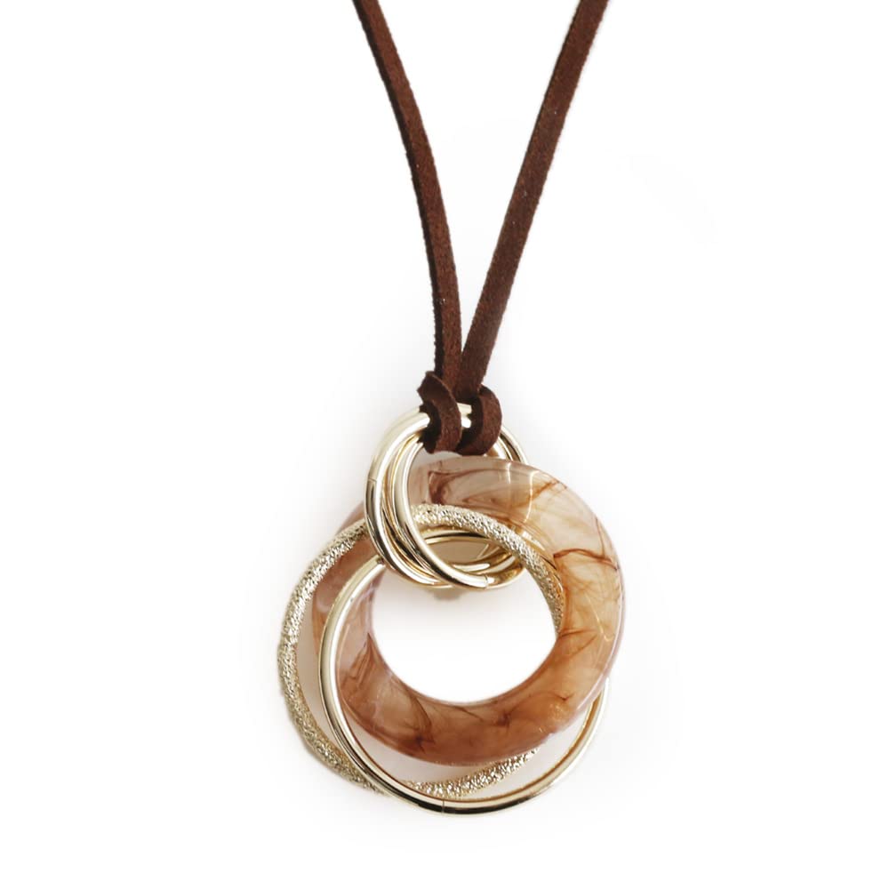 

Ожерелье JewelVOX из замши с натуральным камнем для взрослых, длинное ожерелье [Шкатулка для драгоценностей] Женщины, Длинное, Простое, Шнурок, Стиль, Стильное, Популярное, (коричневый)