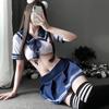 Sexiga underkläder Kvinnor Hembiträde Cosplay Kostym Tjänare Skolflickuniform Babydoll JK Klänning Erotisk rollspel Exotiska underkläder