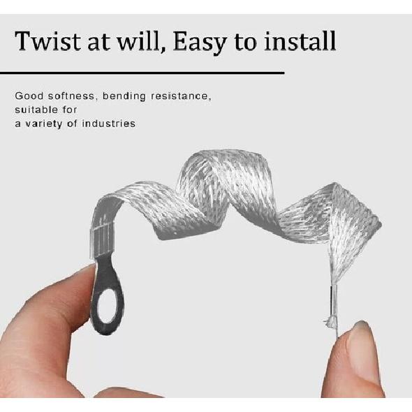 10*Universal Car Automotive Vehicle Ground Straps Engine Ground Strap Kit Silver