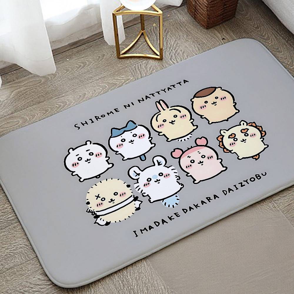 Cute Cartoon C-chiikawa Floor Mats Home Laundry Rug Carpet For Living Room Decor Lounge Area Anti-slip Foot Mat Entrance Doormat