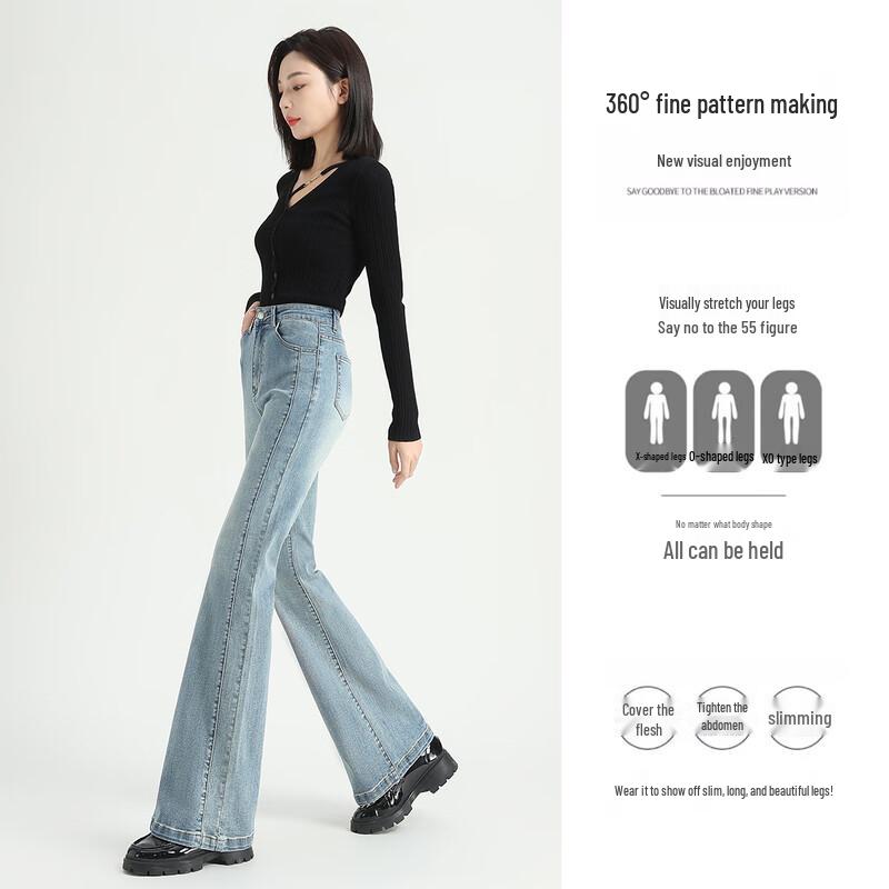 

Women s High-Waist Flared Jeans L