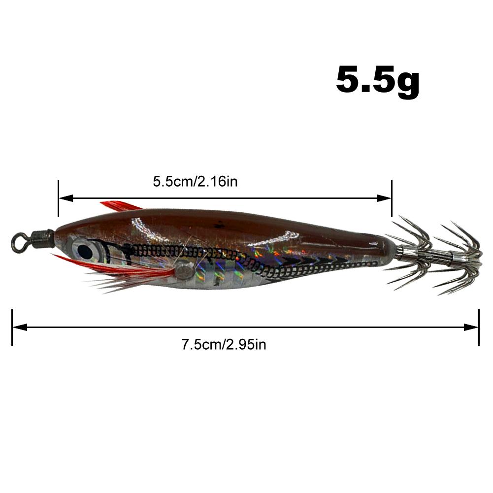 Horizontální chobotnice Jigs Rybářská návnada Svítící chobotnice Eggi Sépie Krevety Jigging návnada Umělá návnada na olihně pro mořský rybolov