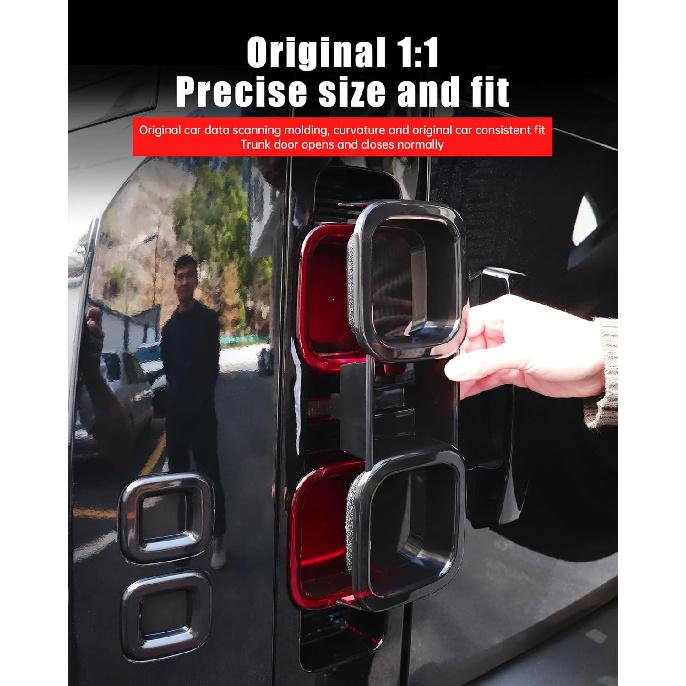 Smoked Tail Light Cover for 2020-2025 2026 Land Rover Defender 90 110 130 Rear Tail Light Fog Light Housing Exterior Conversion Black Knight