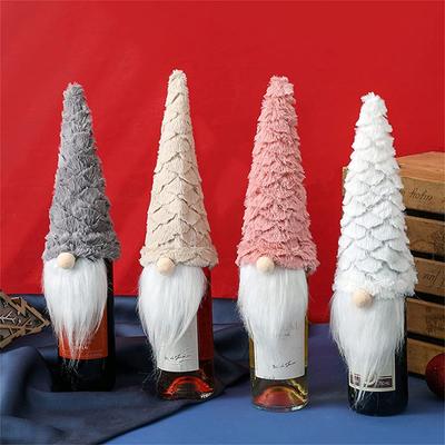 Weihnachts-Weinflasche, Weihnachtshut-förmige Champagnerflasche, Zwerg-Tischdekoration