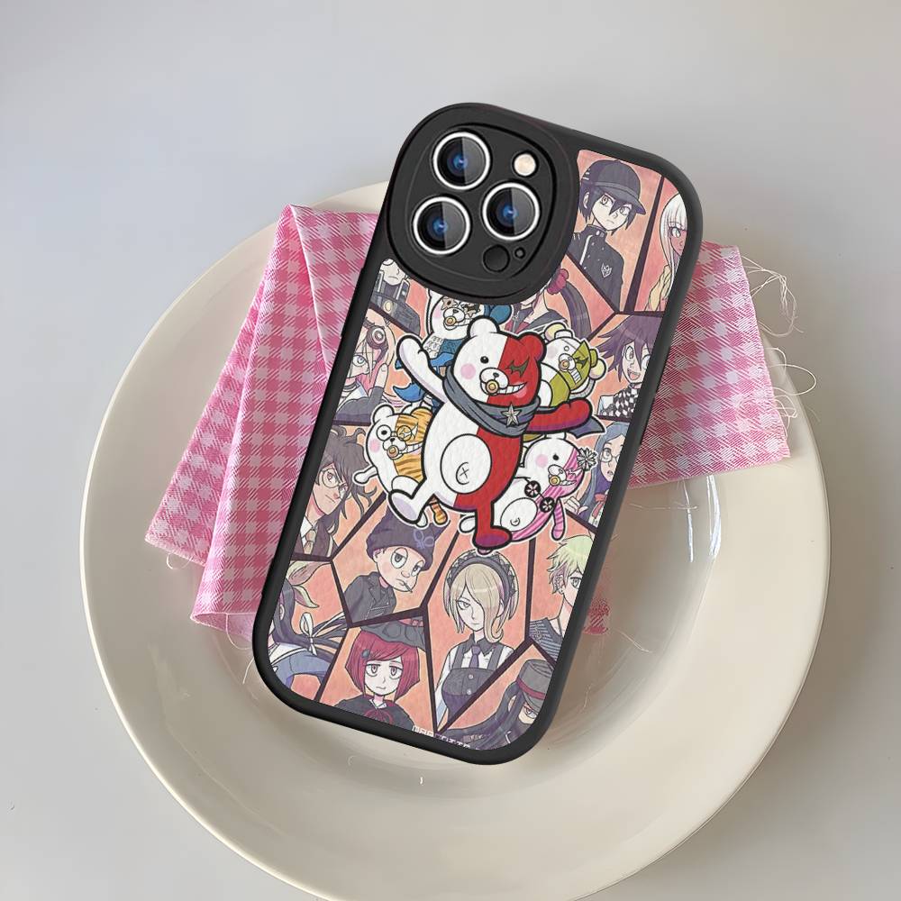 Anime Game D_DanganRonpaS Leather Phone Case For IPhone 15 14 13 Pro Max 12 11 16 Plus Phone Cover