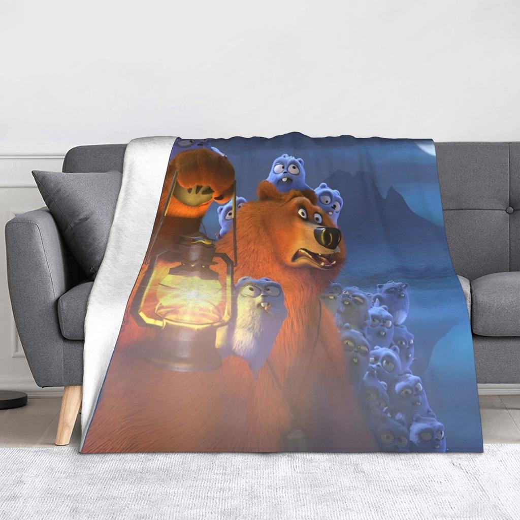 Tabodi und Grizzy Flanelldecke Cartoon Anime Fantastische Überwurfdecke für Sofa Bettwäsche Wohnzimmer 200x150cm Steppdecke