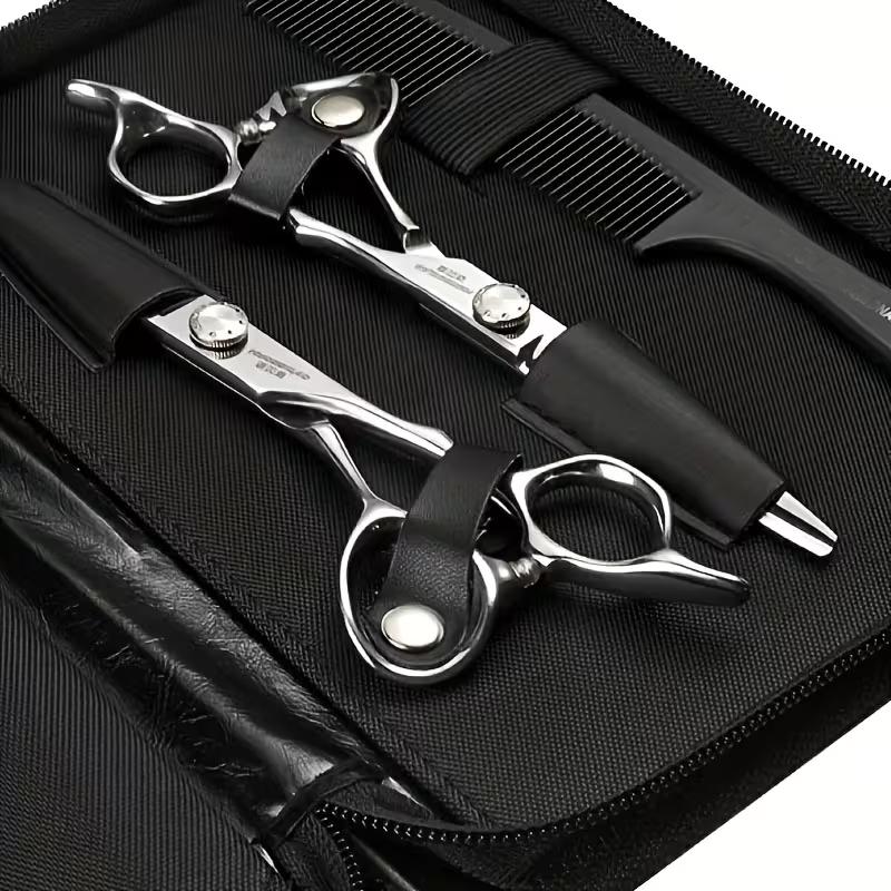 BEPAN Large Capacity Hairdressing Scissor Storage Case Barber Scissor Haircut Tool Organizer with Multi Compartments Zippered Pocket