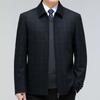Dad's Winter White Duck Down Jacket Middle-aged and Elderly Grandpa Men's Lapel Warm Jacket Wool Down Jacket Top